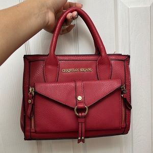 CHRISTIAN SIRLANO - hand bag with detachable straps, red.